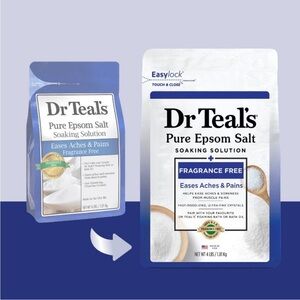 Dr Teal's FRAGRANCE FREE Epsom Salt Soaking Solution Magnesium NWT